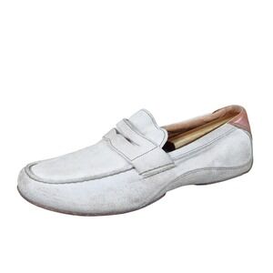 Fossil Penny Loafer Men Shoe Size 11‎ Casual Driving Moccasin Suede Off-White
